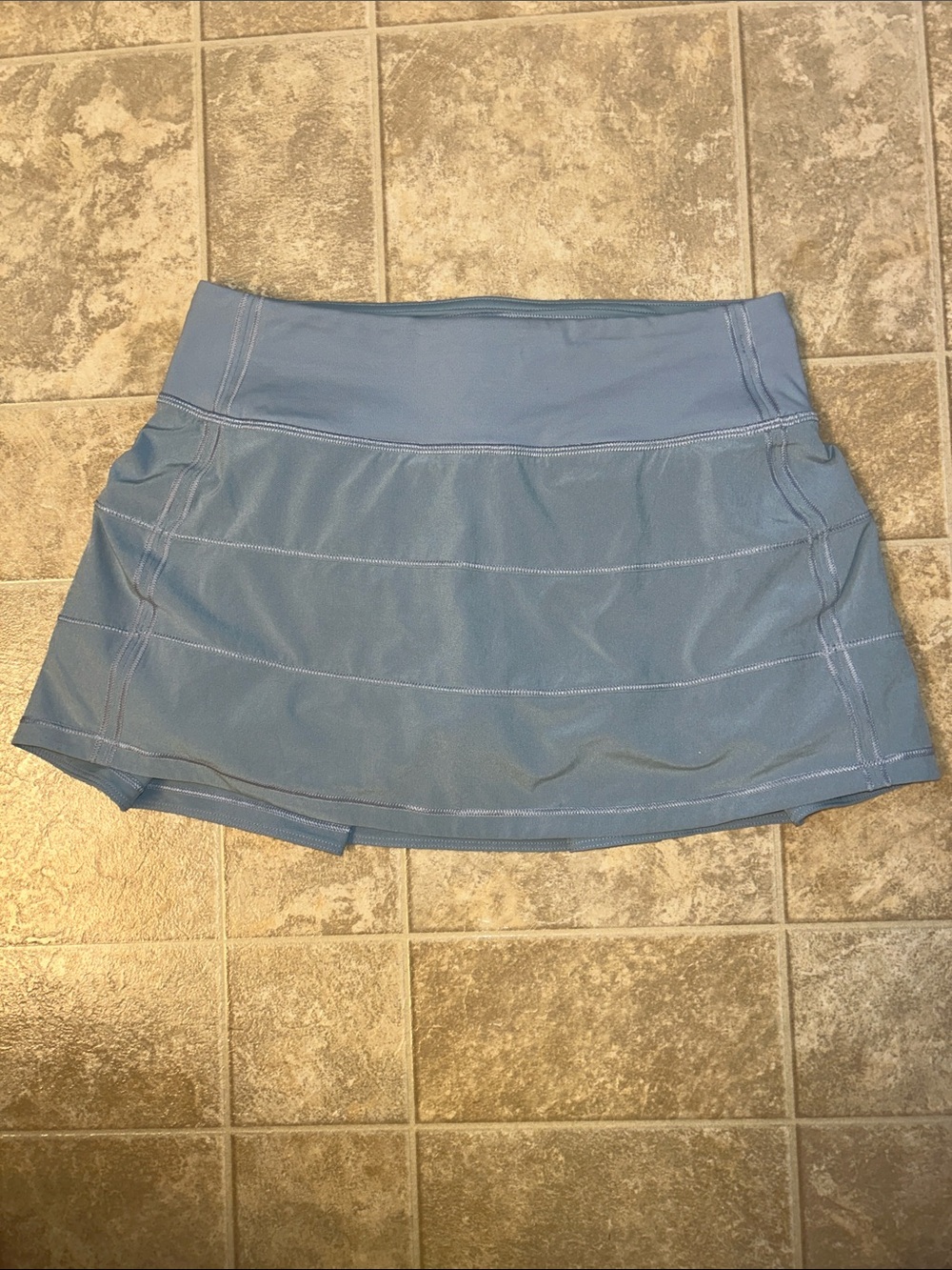 Lululemon Grey (slight blue) Pace Rival Athletic Skort - Stretch Performance